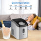 Ice Maker Countertop with Soft Chewable Ice,10,000pcs/33Lbs/Day,Portable Ice Machine with Ice Scoop,Self-Cleaning Timer Function