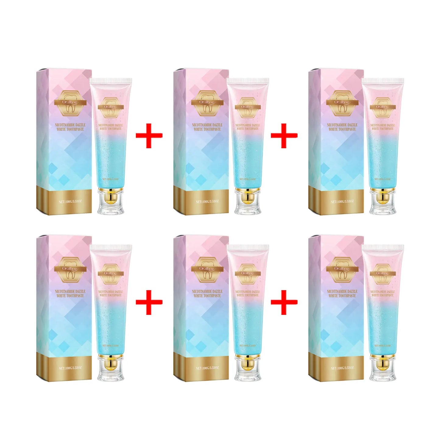 Niacinamide Whitening Toothpaste Reduce Plaque Fresh Bad Breath Stains Removing Hygiene Clean Dazzling Brighten Oral Teeth Care