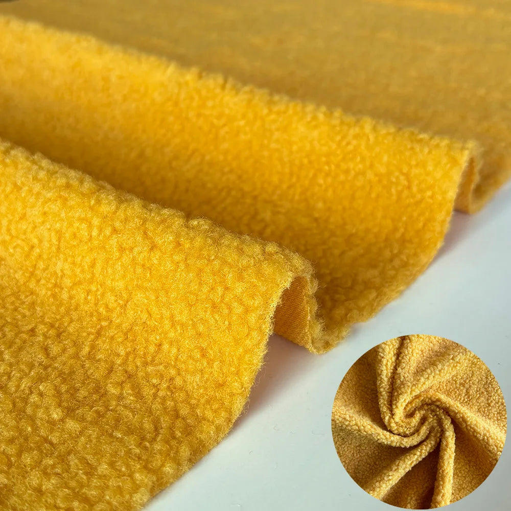 160cmx100cm Thicken Warmth Faux Lamb Wool Fabric Coral Fleece Plush Doll Slight Elasticity Sewing Lining Coat Apparels Accessory