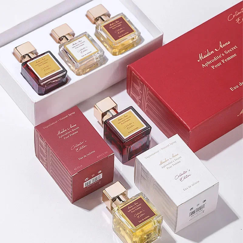25ML/100ML Eau De Toilett Perfume Spray Woody Amber Floral Scent Lasting Fragrance Pheromone Parfum Balminess 3*25ML GiftBox Set