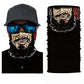 3D Ghost Skull Bandana Neck Gaiter Head Shield Summer Hiking Scarves Tube Balaclava Scarves Breathable Sun Guard Headband Scarf