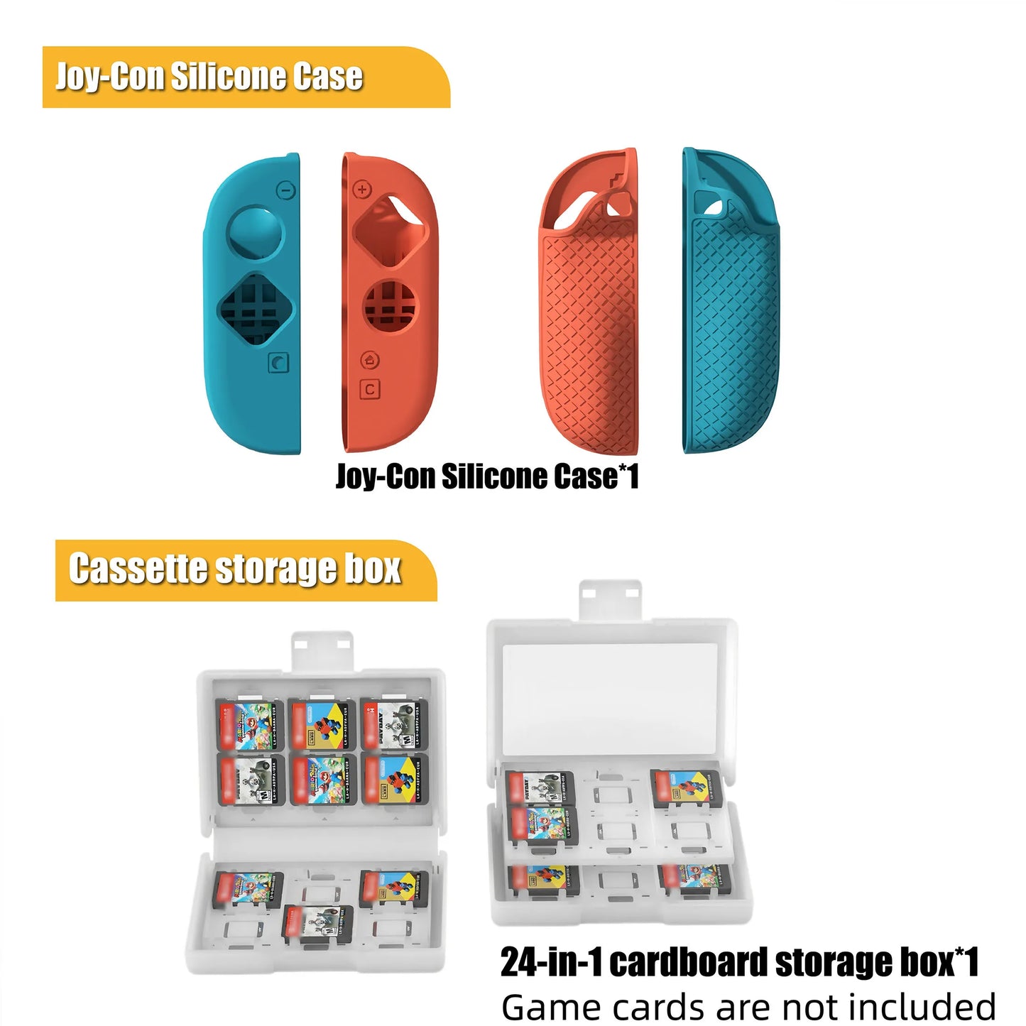 Accessories for N-Switch 2, Carry Case, Screen Protector, Joy Con Case, Games Holder, Dust Removal & Cleaning Cloth