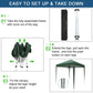 2 x 2m Two Doors & Two Windows Practical Waterproof Right-Angle Folding Tent Green