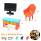 Children's Big Building Blocks Home Appliances Air Conditioner Refrigerator Accessories Household Compatible with Duploed Toys