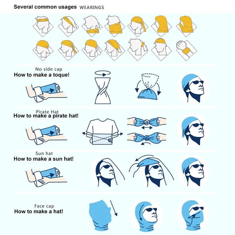 3D Ghost Skull Bandana Neck Gaiter Head Shield Summer Hiking Scarves Tube Balaclava Scarves Breathable Sun Guard Headband Scarf
