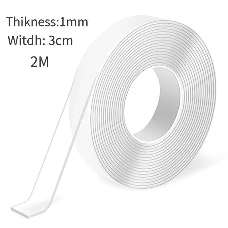 High Viscosity Transparent Nano Double-sided Tape Home Appliances Waterproof Adhesives Washable Reusable Traceless Wall Sticker