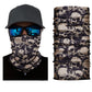 3D Ghost Skull Bandana Neck Gaiter Head Shield Summer Hiking Scarves Tube Balaclava Scarves Breathable Sun Guard Headband Scarf