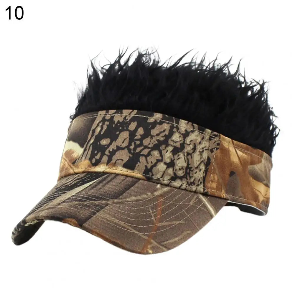 Funny Short Hair Caps Wig Peaked Cap Baseball Cap Men Women Beanie Wig Hat Wig Landlord Retro Street Caps Summer Hairs Wigs Hat