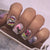 24pcs New Christmas False Nails Christmas Red Gift Box Pattern Design Fake Nail Tips for Girl Cute Short Coffin Press on Nails
