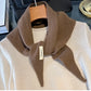 100% Wool Korean Style Knitted Triangular Scarf Women Winter Warm Headscarf Shawl Multi-functional Neckerchief