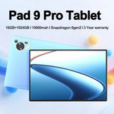 Original Pad 9 Pro Tablet 10.1 inch 16GB+1024GB Android 13 Snapdragon 8gen2 Global 10000mah 5G Dual SIM WIFI  HD Screen