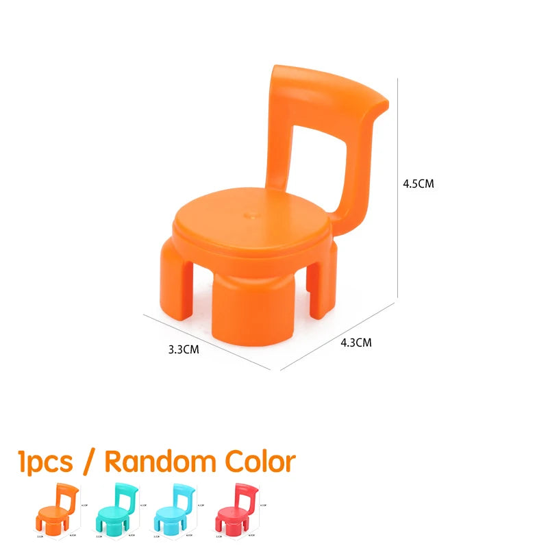 Children's Big Building Blocks Home Appliances Air Conditioner Refrigerator Accessories Household Compatible with Duploed Toys
