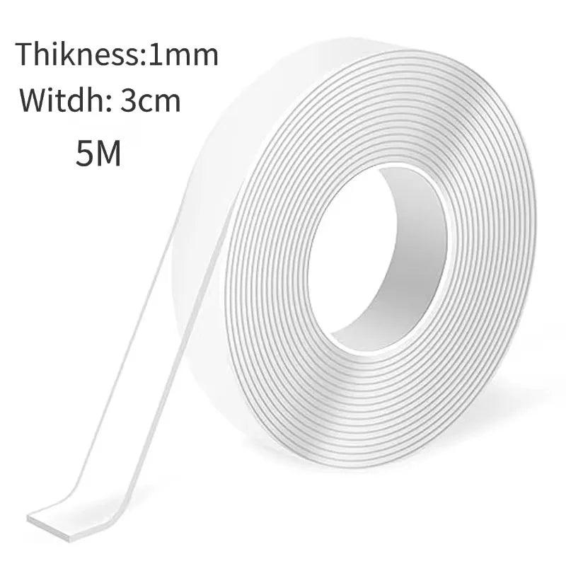High Viscosity Transparent Nano Double-sided Tape Home Appliances Waterproof Adhesives Washable Reusable Traceless Wall Sticker