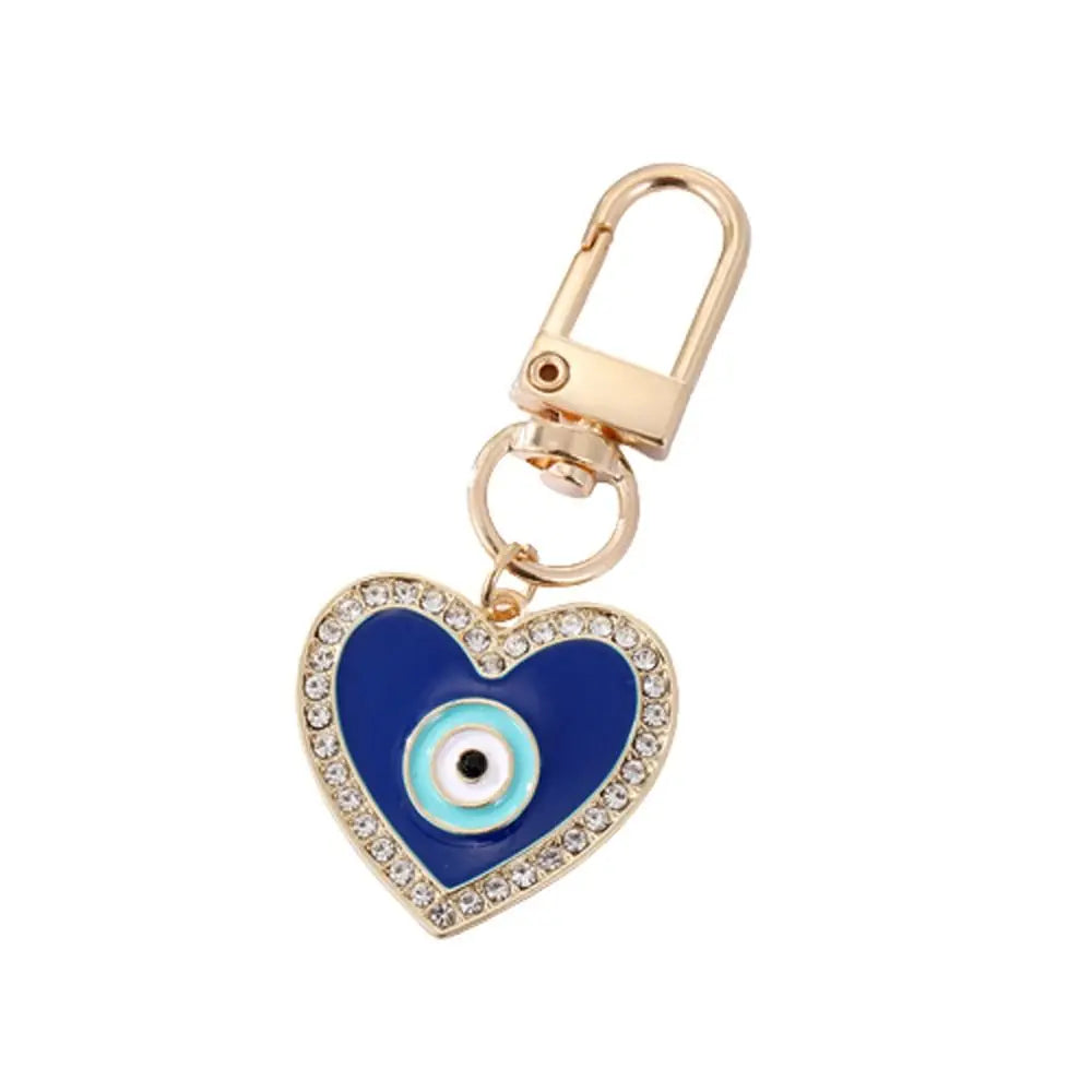 Car Accessories DIY Trinkets Ornaments Key Ring Holder Evil Eye Keychain Blue Eye Key Chain Hamsa Hand Keyring Car Keyring