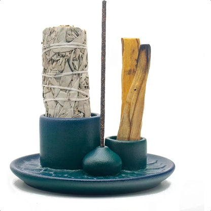 4 in 1 Palo Santo Holder Palo Santo Sticks Holder Incense Burner Holder Sage Holder for Burning Incense Holder for Sticks Candl