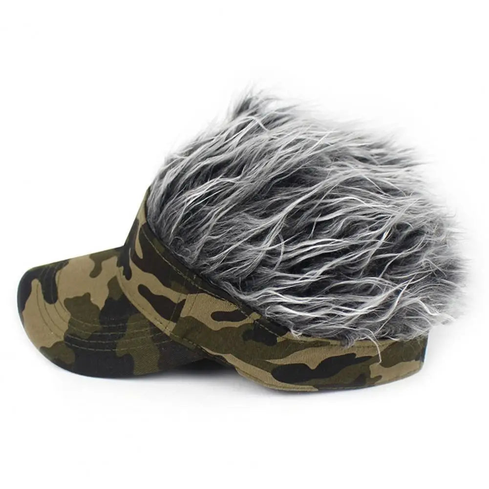Funny Short Hair Caps Wig Peaked Cap Baseball Cap Men Women Beanie Wig Hat Wig Landlord Retro Street Caps Summer Hairs Wigs Hat