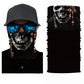 3D Ghost Skull Bandana Neck Gaiter Head Shield Summer Hiking Scarves Tube Balaclava Scarves Breathable Sun Guard Headband Scarf