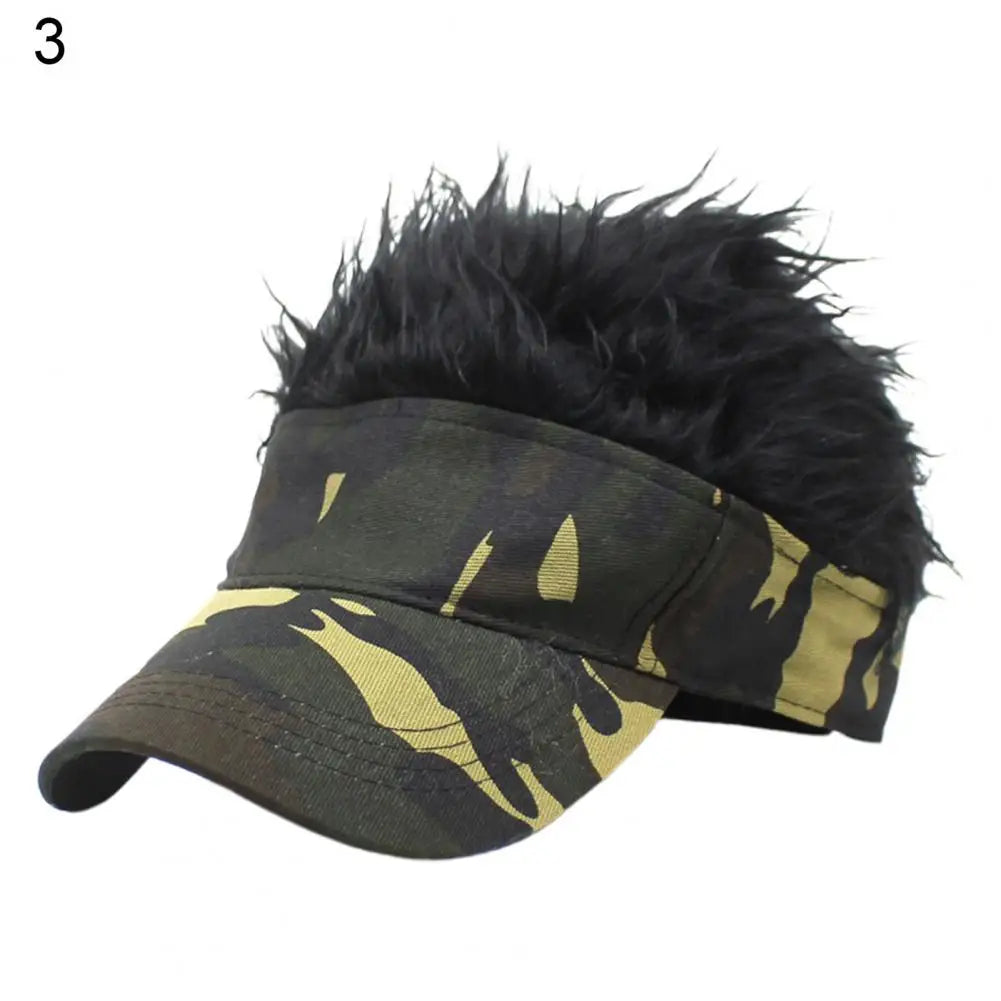 Funny Short Hair Caps Wig Peaked Cap Baseball Cap Men Women Beanie Wig Hat Wig Landlord Retro Street Caps Summer Hairs Wigs Hat