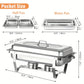 4 Pack Chafing Dish Buffet Set, Stainless Steel Food Warmer Kit with Lids Water Pan Fuel Holders Restaurant Catering Weddings