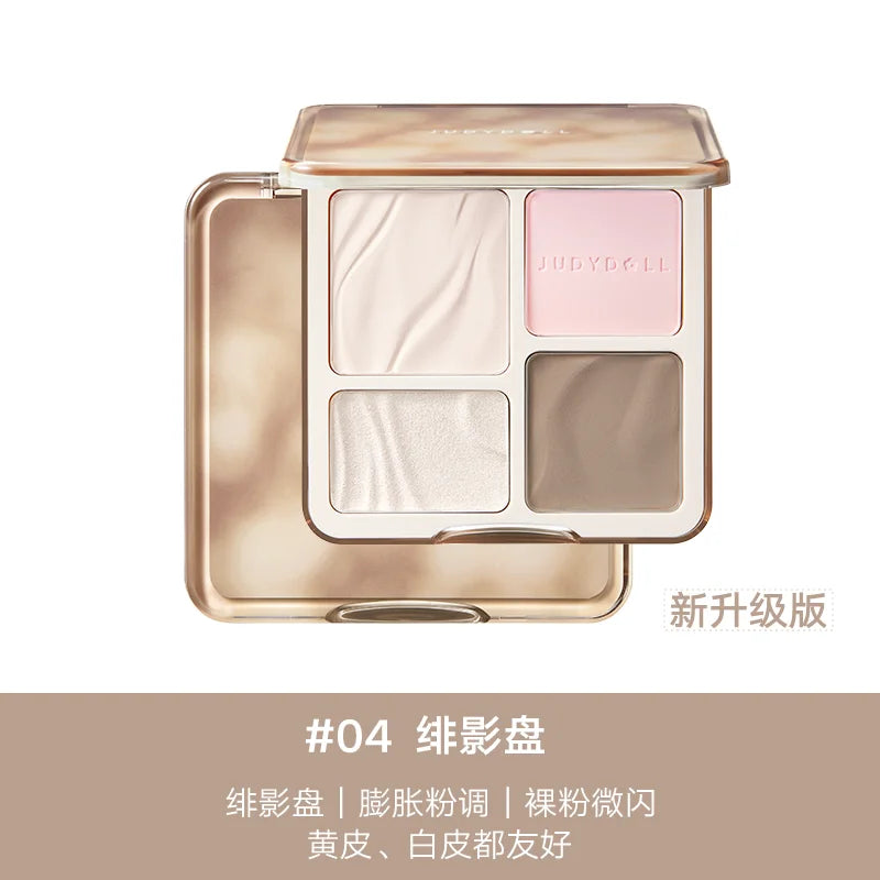 Judydoll Contouring Makeup Bronzer Face Palette Matte Highlighter Brighten Facial Powder Blusher Illuminator Powder Shadow