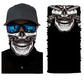 3D Ghost Skull Bandana Neck Gaiter Head Shield Summer Hiking Scarves Tube Balaclava Scarves Breathable Sun Guard Headband Scarf