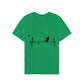 T-shirts for Men Fly Fishing Heartbeat Pulse Print Shirt Funny Short Sleeve T Shirts Summer Tops Tee Mens T Shirt Male Clothes