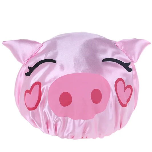 Double-layer children's cartoon waterproof shower cap Double-layer Children Cartoon Waterproof Shower Cap Cute Baby Bath Cap