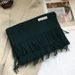 100% Pure Wool Fashion Tassels Women Scarf  Warm Cashmere Shawl Female Stylish Australian Wool Wrap Winter Knitted Neck Scarf