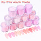 10ml*10Jar Nude Nail Acrylic Powder Set All Seasons Skin Tones Nude Neutral Nail Acrylic for 3D Carving/French Nail Extension&*&