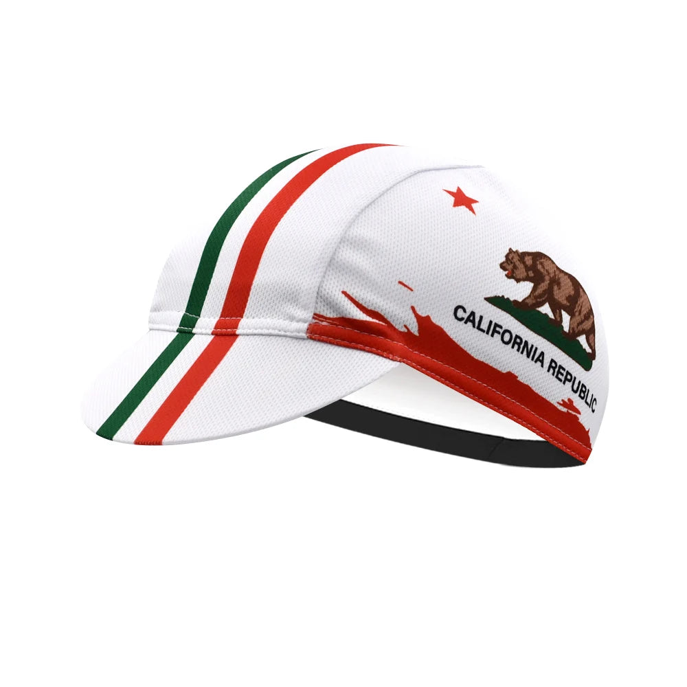 Classic Retro California Cycling Caps for Men and Women, Breathable Quick Dry Bicycle Hats, Bike Caps