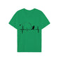 T-shirts for Men Fly Fishing Heartbeat Pulse Print Shirt Funny Short Sleeve T Shirts Summer Tops Tee Mens T Shirt Male Clothes