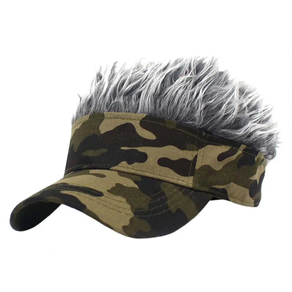 Funny Short Hair Caps Wig Peaked Cap Baseball Cap Men Women Beanie Wig Hat Wig Landlord Retro Street Caps Summer Hairs Wigs Hat