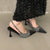 2025 New Summer Casual Fashion Shallow Pointed Toe Sandals Solid Color Sexy Elegant Comfortable Stiletto Heels NO:M10-1