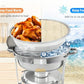 4 Pack Chafing Dish Buffet Set, Stainless Steel Food Warmer Kit with Lids Water Pan Fuel Holders Restaurant Catering Weddings