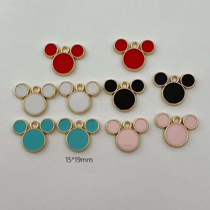 10 cartoon animal head accessories alloy pendants jewelry making DIY earrings necklace accessories