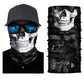 3D Ghost Skull Bandana Neck Gaiter Head Shield Summer Hiking Scarves Tube Balaclava Scarves Breathable Sun Guard Headband Scarf