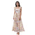 Elegant Vintage Style Sleeveless Floral Print Square Neck Midi Dress with Adjustable Straps for Women s Summer Fashion