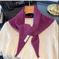 100% Wool Korean Style Knitted Triangular Scarf Women Winter Warm Headscarf Shawl Multi-functional Neckerchief
