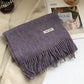 100% Pure Wool Fashion Tassels Women Scarf  Warm Cashmere Shawl Female Stylish Australian Wool Wrap Winter Knitted Neck Scarf