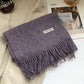 100% Pure Wool Fashion Tassels Women Scarf  Warm Cashmere Shawl Female Stylish Australian Wool Wrap Winter Knitted Neck Scarf