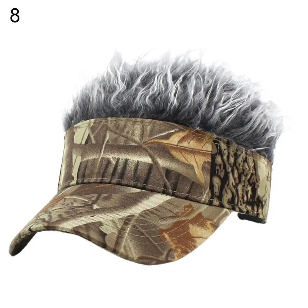Funny Short Hair Caps Wig Peaked Cap Baseball Cap Men Women Beanie Wig Hat Wig Landlord Retro Street Caps Summer Hairs Wigs Hat