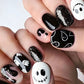 24pcs New Christmas False Nails Christmas Red Gift Box Pattern Design Fake Nail Tips for Girl Cute Short Coffin Press on Nails
