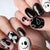 24pcs New Christmas False Nails Christmas Red Gift Box Pattern Design Fake Nail Tips for Girl Cute Short Coffin Press on Nails