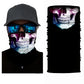 3D Ghost Skull Bandana Neck Gaiter Head Shield Summer Hiking Scarves Tube Balaclava Scarves Breathable Sun Guard Headband Scarf