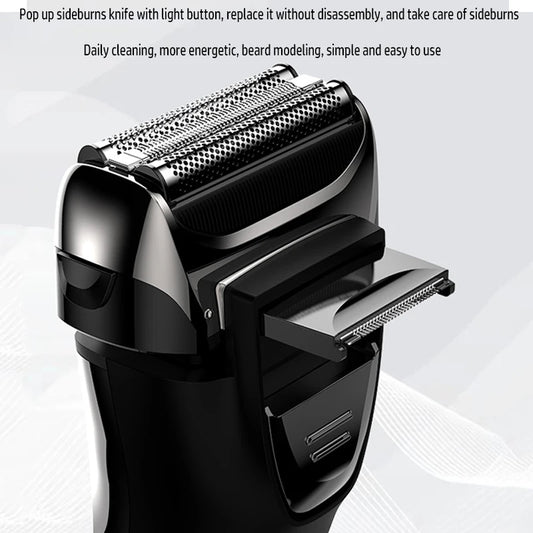 Kemei 8512 Rechargeable Electric Shaver Hair Beard For Men Facial Stubble Electric Razor Fades Bald Head Shaving Machine Tool