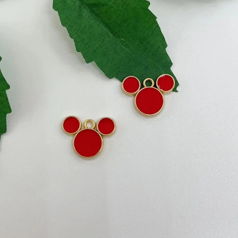 10 cartoon animal head accessories alloy pendants jewelry making DIY earrings necklace accessories
