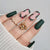 24pcs New Christmas False Nails Christmas Red Gift Box Pattern Design Fake Nail Tips for Girl Cute Short Coffin Press on Nails