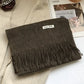 100% Pure Wool Fashion Tassels Women Scarf  Warm Cashmere Shawl Female Stylish Australian Wool Wrap Winter Knitted Neck Scarf