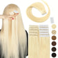 50G/set 20Pcs Tape in Hair Extensions Human Hair Straight 613# Invisible PU Skin Weft Hair Extensions for Women 18inch 22inch