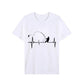 T-shirts for Men Fly Fishing Heartbeat Pulse Print Shirt Funny Short Sleeve T Shirts Summer Tops Tee Mens T Shirt Male Clothes